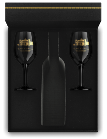 One Bottle Gift Box, with Two Logo Glasses