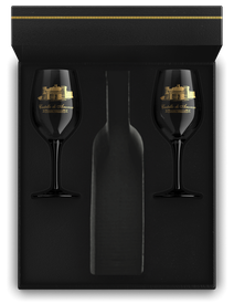 One Bottle Gift Box, with Two Logo Glasses